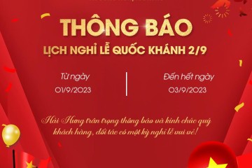 Thông báo lịch nghỉ lễ 2/9